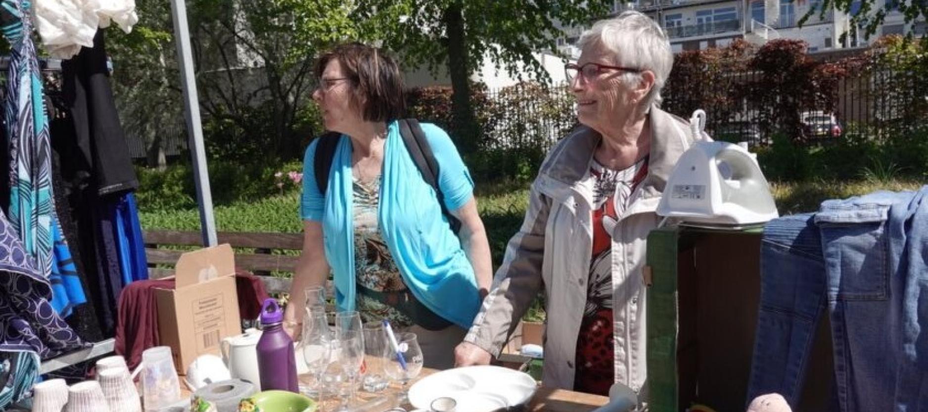 Pop-up milieupark marktkraampje